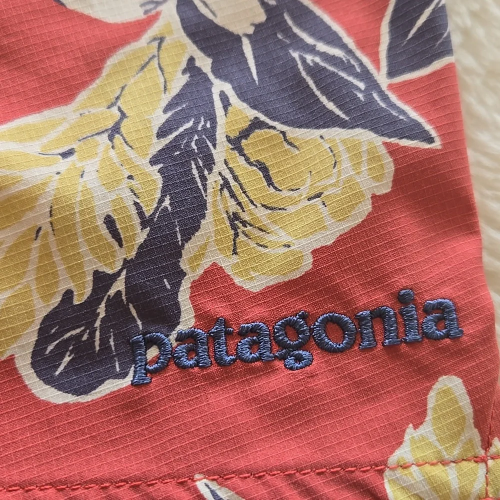 Floral Red Patagonia Swim Shorts - Picture 6 of 12